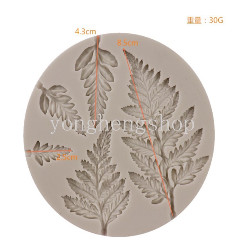 Khuôn Silicone Tạo Hình Làm Bánh Kẹo Hình Lá 3D DIY