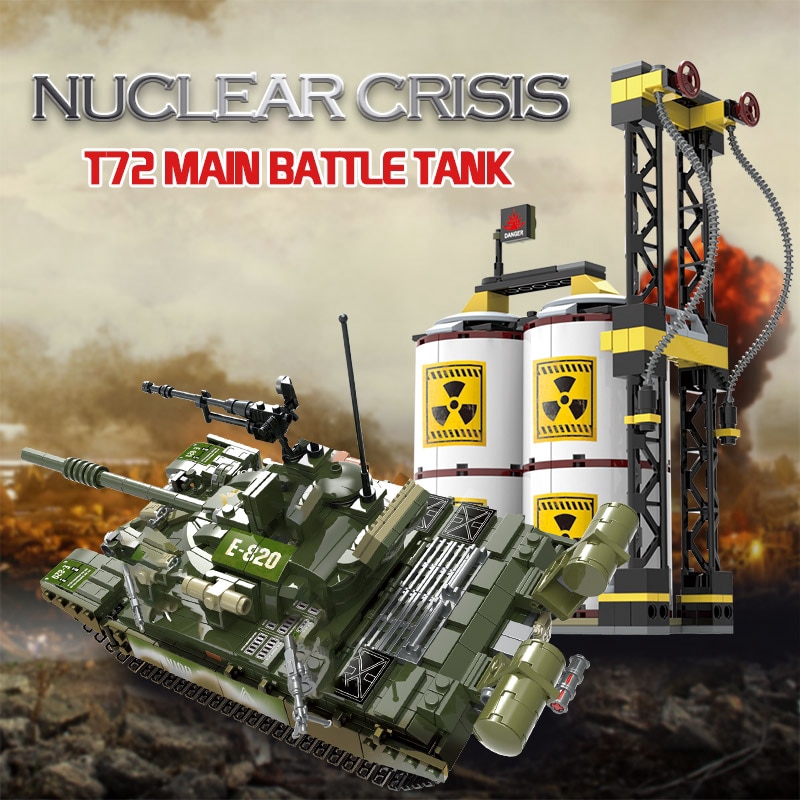 Bộ 1028 khối lắp ráp mô hình xe tăng WW2 T-72