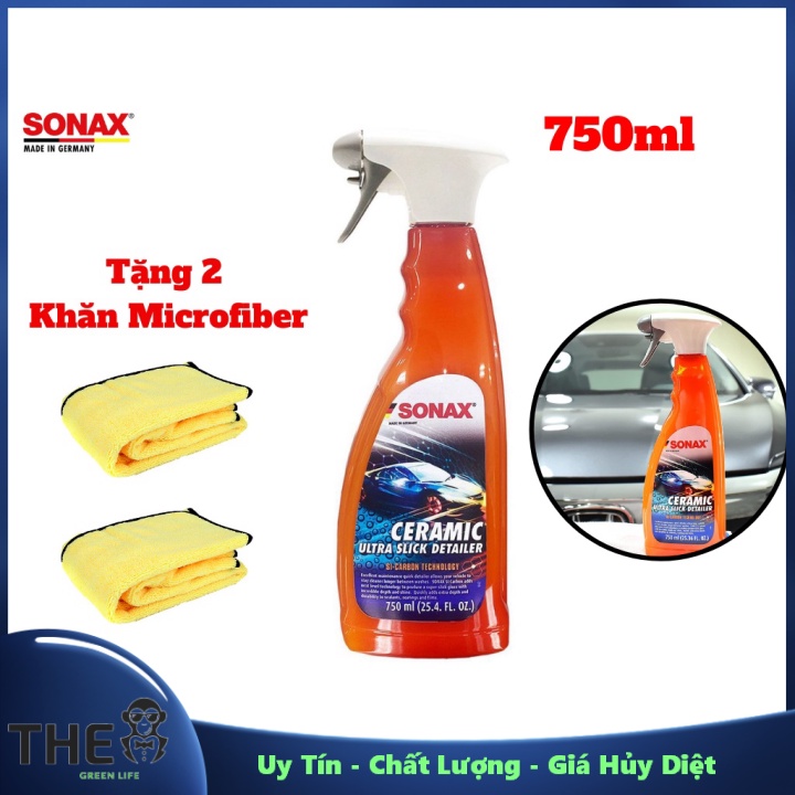 [HCM]  Dung Dịch Phủ Bóng Ceramic Cao Cấp Cho Xe Sonax Xtreme Ceramic Ultra 268400 750ml Tặng Khăn