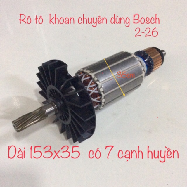 Rotor máy khoan điện 220v Bosch 2-26 ( 7 cạnh )