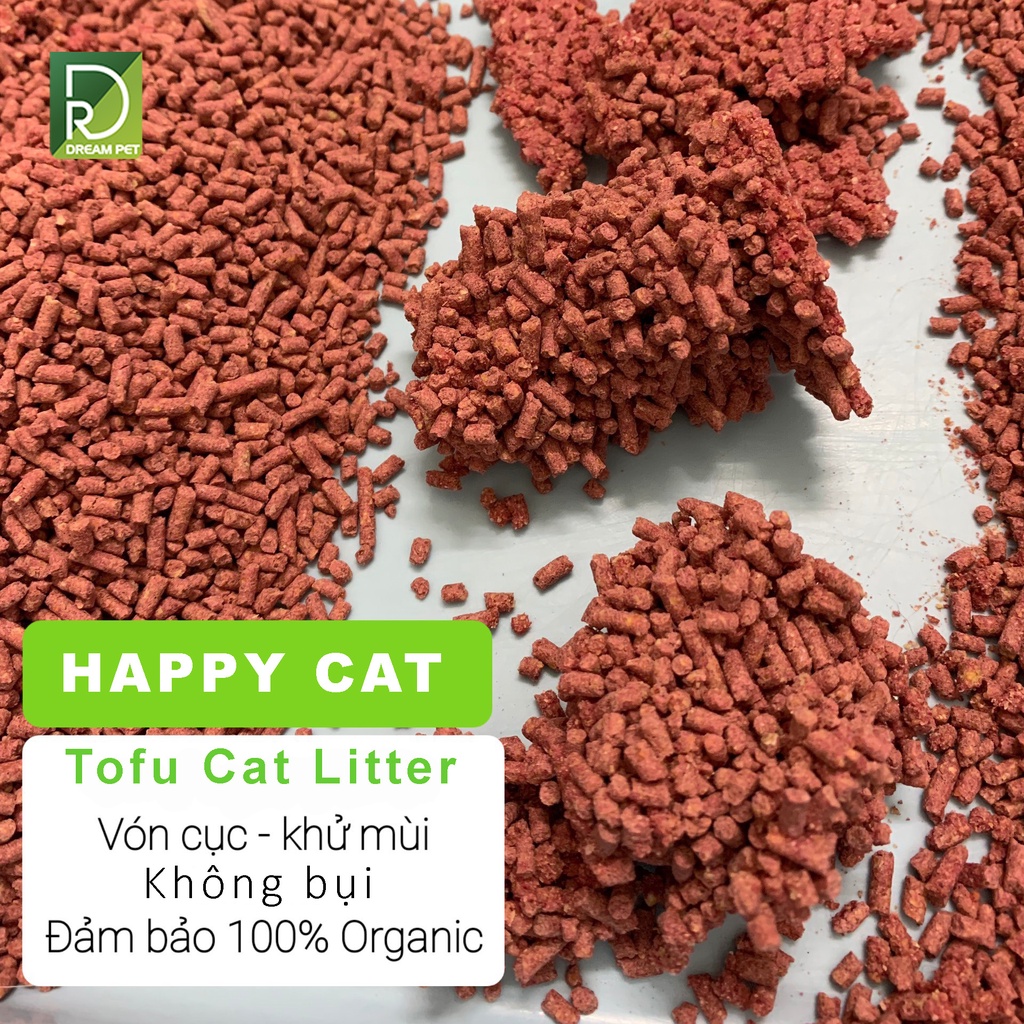 Cát đậu nành cho mèo HAPPY PET 6L - Cát vệ sinh cho mèo [ HÚT CHÂN KHÔNG ] Nhiều mùi hương lựa chọn
