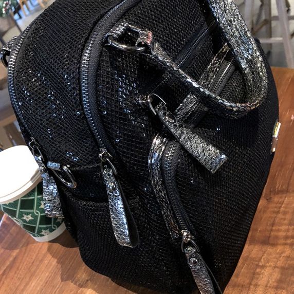 Ba Lô Du Lịch Đính Kim Sa Phiên Bản Hàn Quốc Phong Cách Mới Dễ Phối Đồ Hợp Thời Trang Cho Nữ