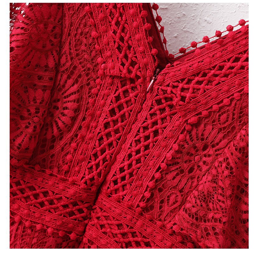 2004407 Đầm dự tiệc ren đuôi cá cao cấp hàng nhập - giá 1.610k