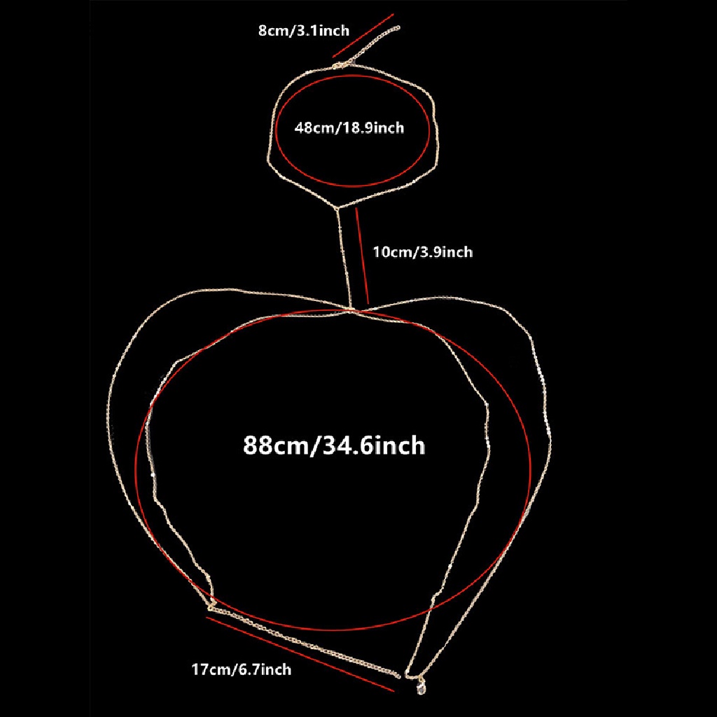 bigapple Sexy Chest Chain Bikini Female Body Belly Chains for Women Cross Waist Chains RDG