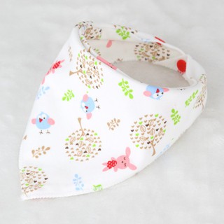 Set 5 yếm cotton 2 lớp nút bấm cho bé