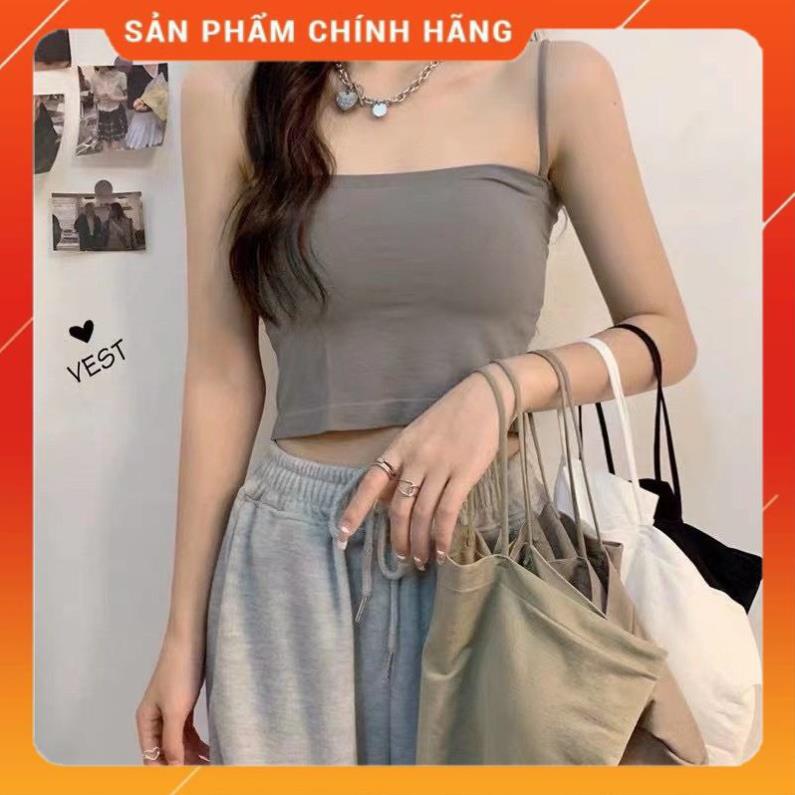Áo Bra Nữ 2 Dây Mảnh Dáng Lửng Có Đệm Ngực Trend Mới 2066