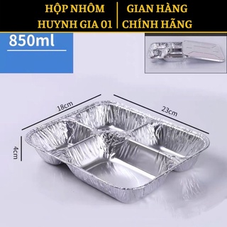 Hộp cơm 4 ngăn 850ml nắp nhôm hàng chất lượng cao