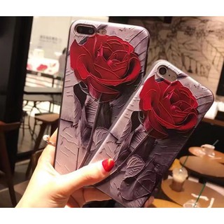 ỐP in HÌNH HOA HỒNG 3D IPHONE 6 6s 6plus 6s plus 7 7plus 8 8plus(o23)