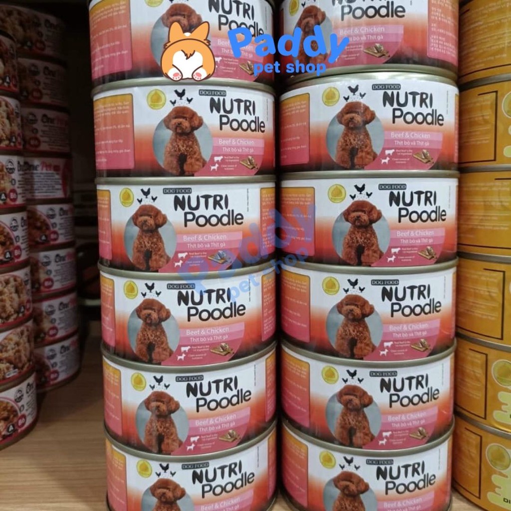 Pate Nutri Poodle Dinh Dưỡng Cho Chó Poodle Mọi Lứa Tuổi (Lon 160g)