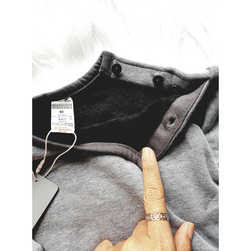 Áo mùa đông giữ ấm bé trai, 2 da, lót lông mềm mịn MOIMOIN | size 80 - 100| lynhstore