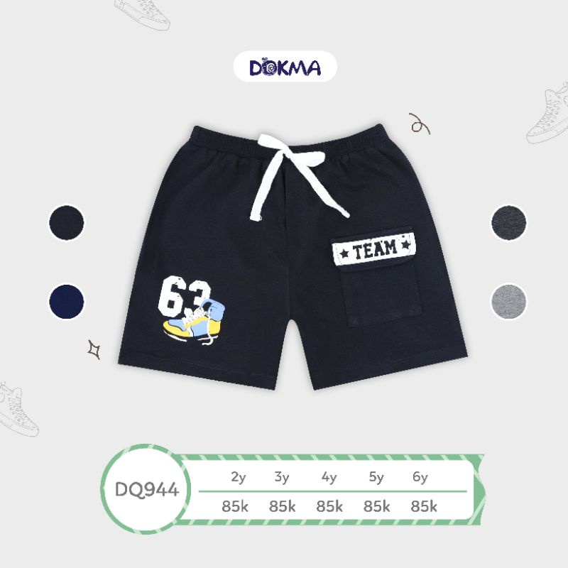 (2,3,5,6 tuổi) Quần đùi short túi hộp bé trai Dokma – 100% cotton hữu cơ mềm mát (DQ944)