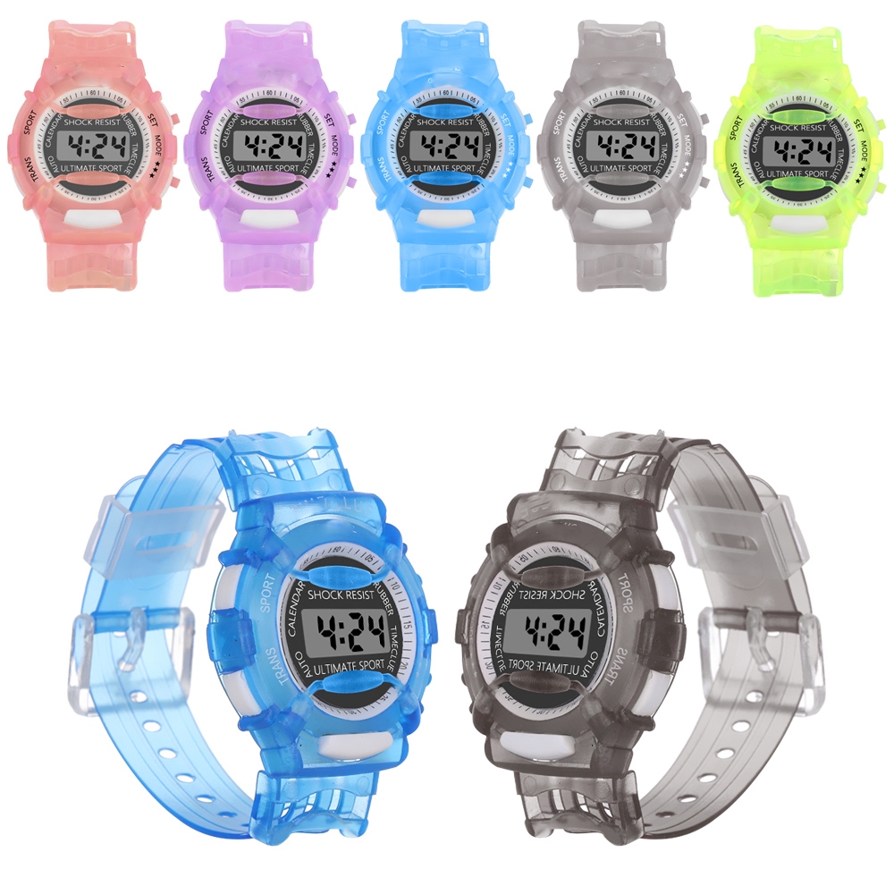 Boys Girls Children Students Digital Wrist Sport Watch Students Time Electronic Digital LCD Wrist Watch