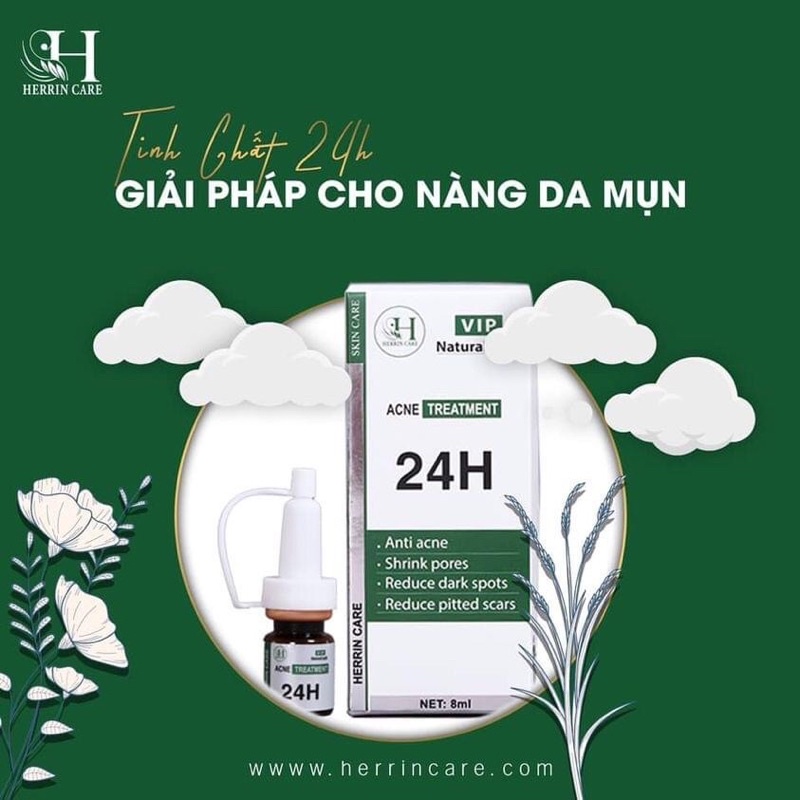 COMBO 10 Tinh Chất Mụn Herrin ngừa mụn kiềm dầu mờ thâm