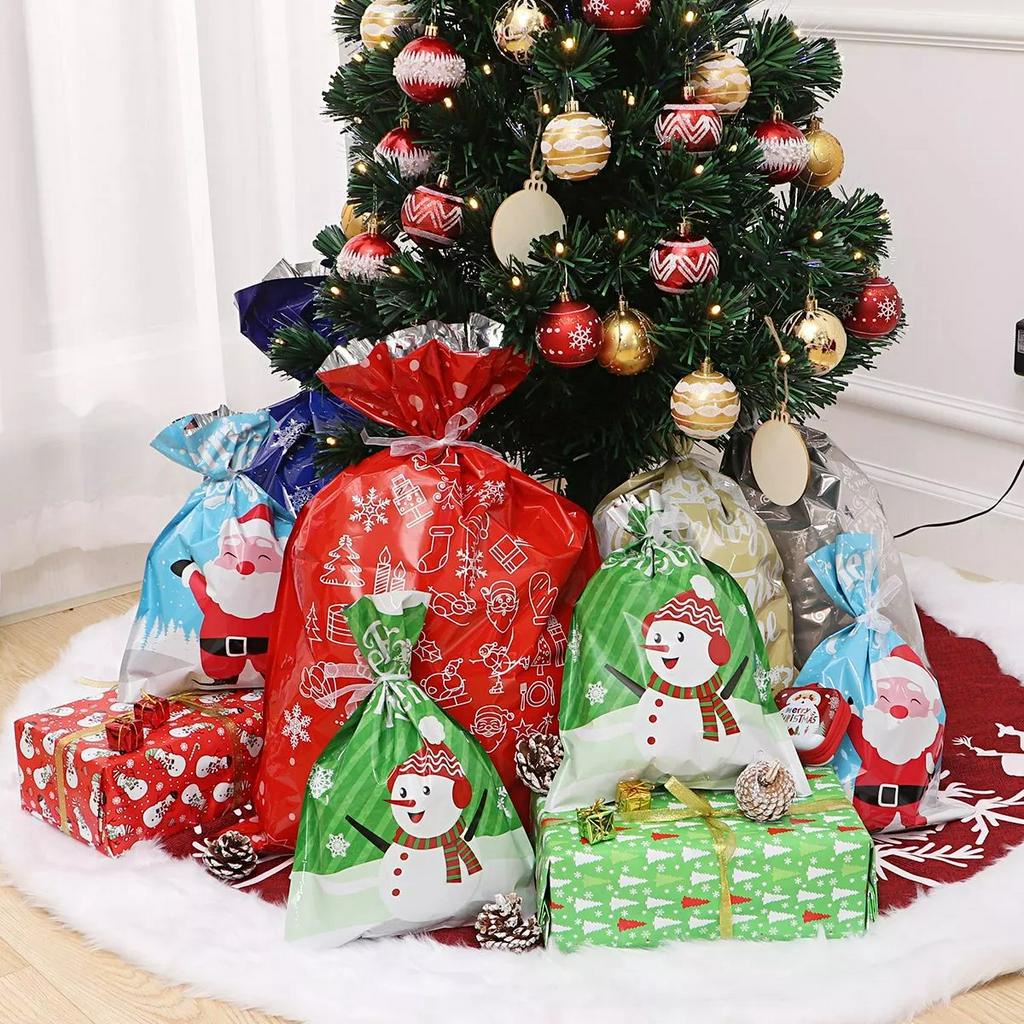 Túi Nhựa Đựng Kẹo Giáng Sinh Có Miệng Túi Đựng Trang Sức Trang Trí Giáng Sinh