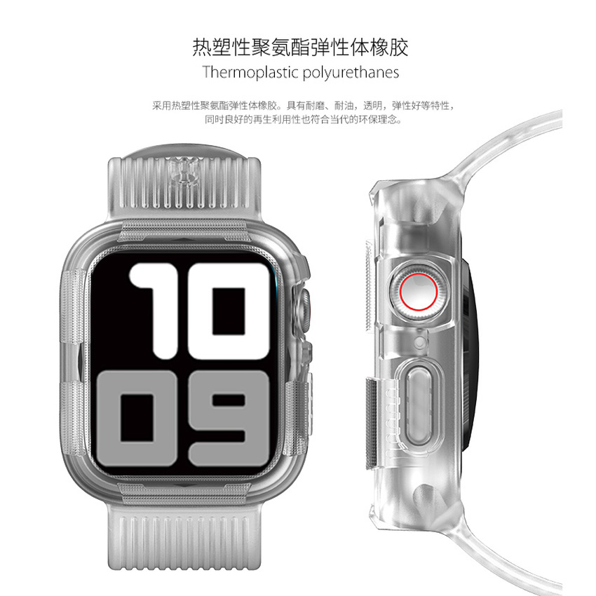 Dây Đeo Silicone Trong Suốt Cho Đồng Hồ Thông Minh Apple Watch Series 6 1 2 3 4 5 Iwatch 5 4 Strap 38mm 40mm 42mm 44mm