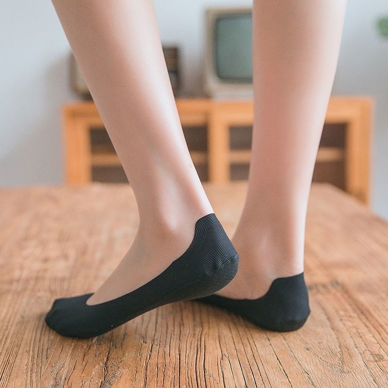 Vớ Cotton Nữ Chống Trượt Siêu Mỏng Thoáng Khí 5 Màu