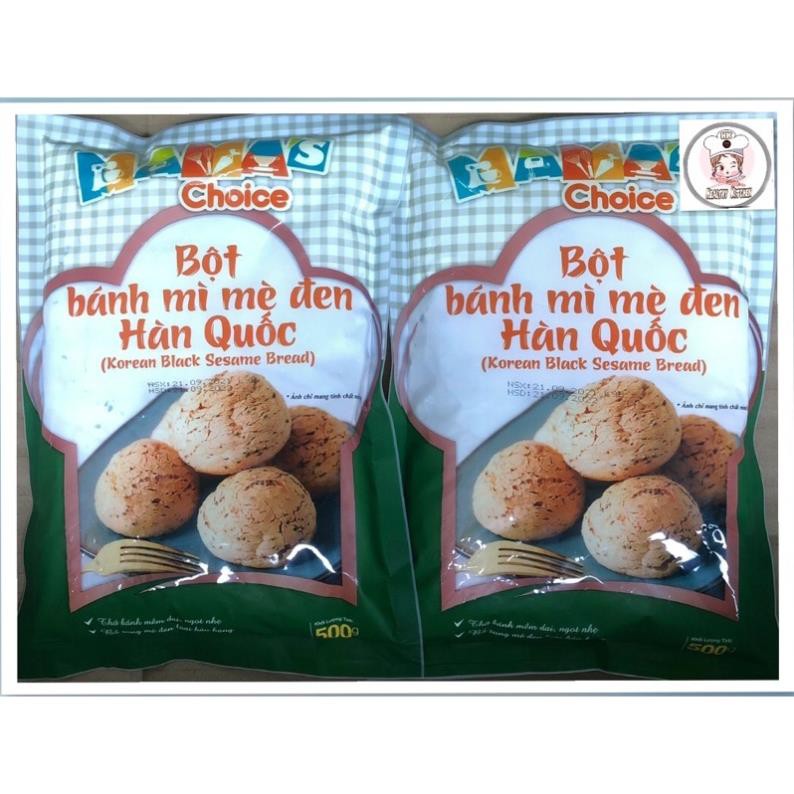 Bột Làm Bánh Mì Mè Đen Hàn Quốc MAMA’S CHOICE 500gr