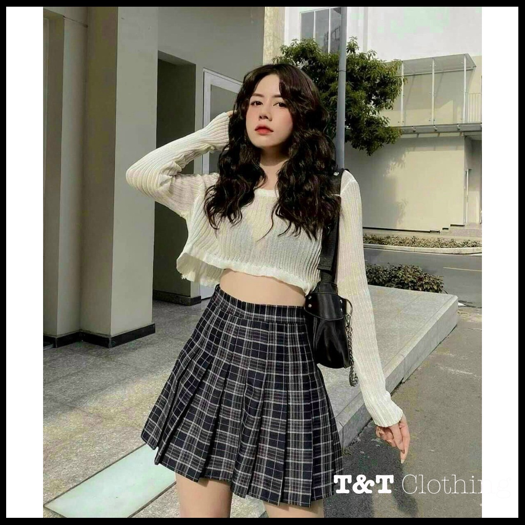 Chân váy xòe full màu Chân Váy ngắn Tennis kẻ caro xếp ly dáng xòe Hàn Quốc | Chân váy nữ 💃By 23t.shop | BigBuy360 - bigbuy360.vn