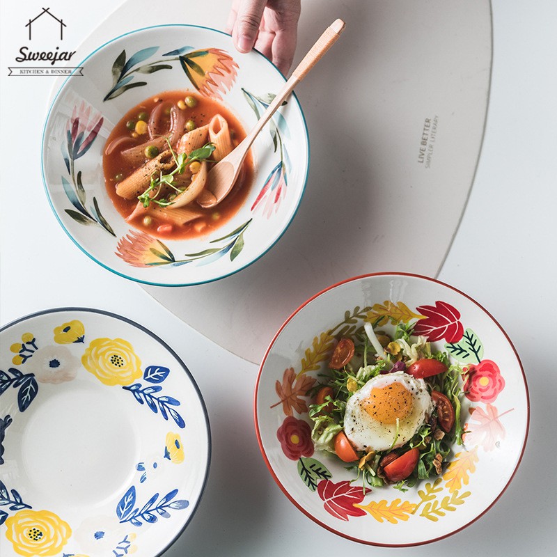 Bát đựng thức ăn Sweejar cỡ lớn phong cách nhật bản tiện dụng 8.5 inch