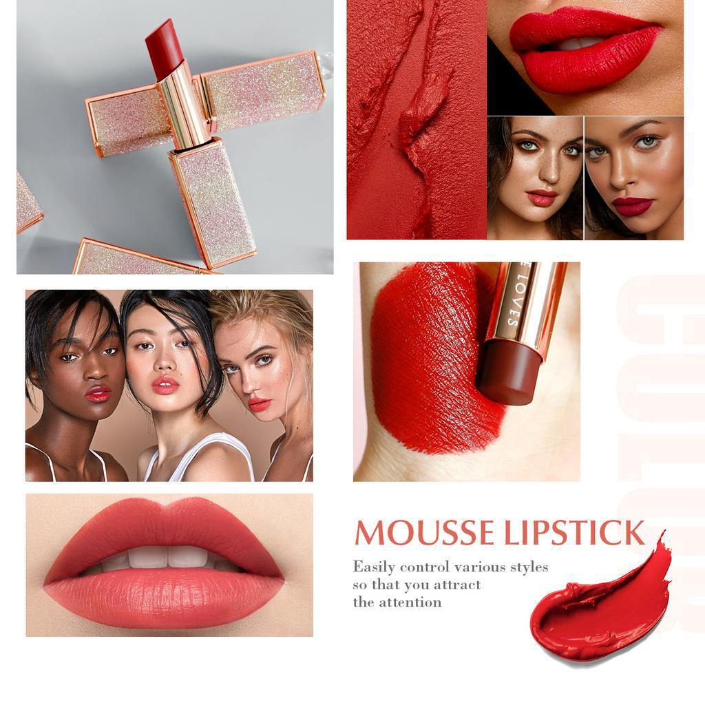 [Hàng mới về] Son Sáp Sheloves Tông Nhung Lì Với Vỏ Hình Bầu Trời Sao 6 Màu Tùy Chọn