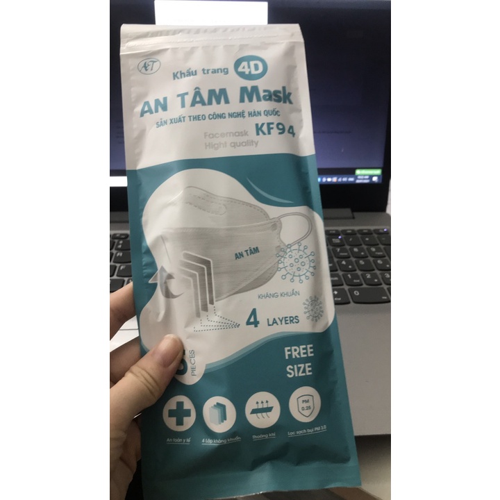 Khẩu Trang Y Tế KF94 Kháng Khuẩn Xuất Hàn, Set 50 Chiếc