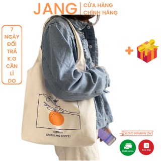 Túi tote vải đeo chéo, túi canvas bag đi học