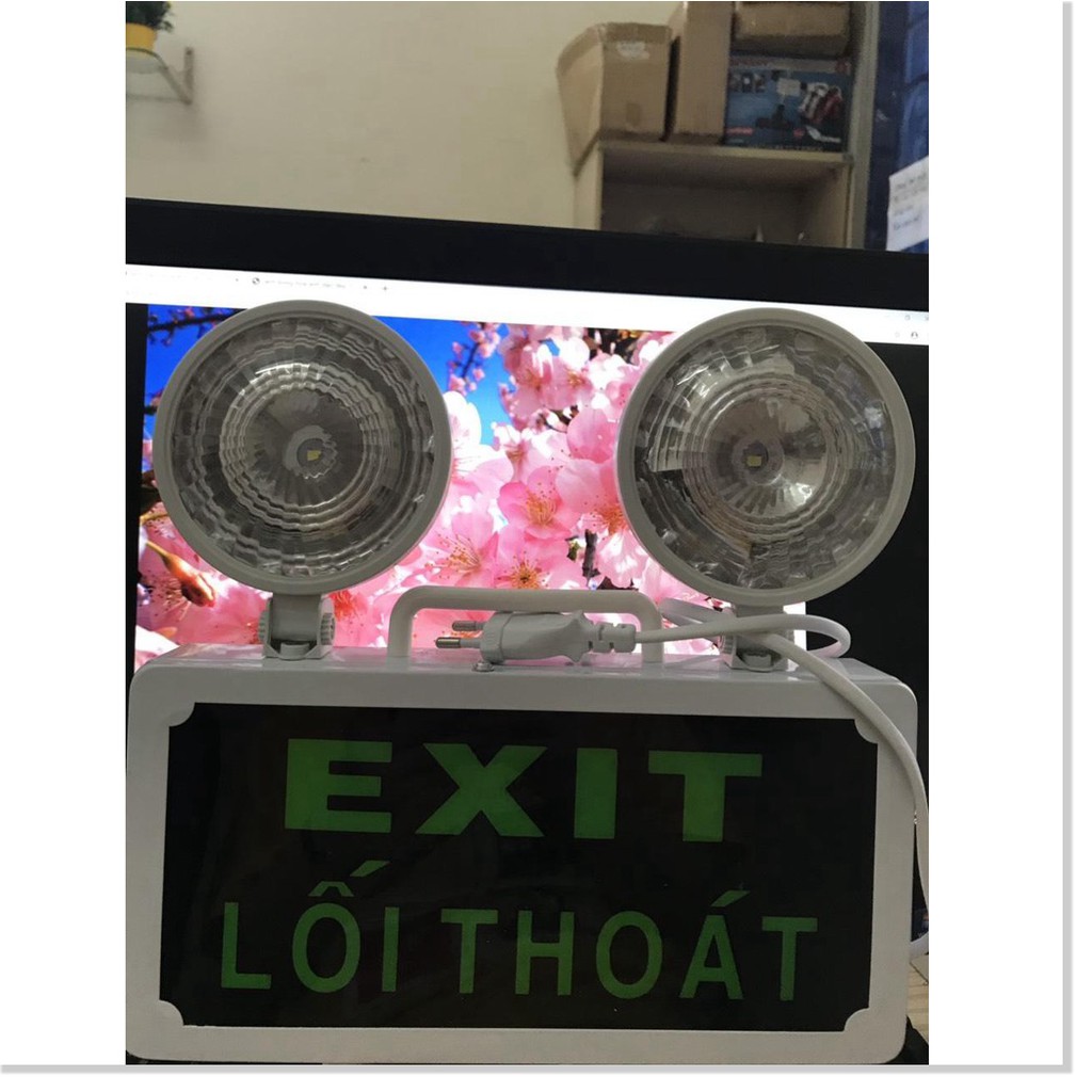 Đèn báo SALE ️Combo 2 Đèn báo thoát hiểm EXIT an toàn phù hợp lắp cho nhà cửa, khách sạn 8552