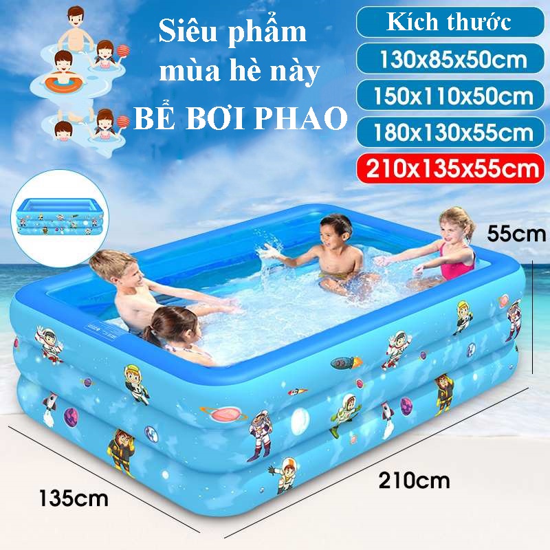 [HC MART SG] Bể phao bơi hình tròn 3 tầng cao cấp {SIÊU SALE}