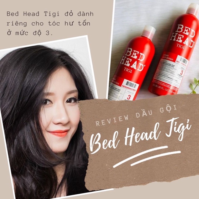 [BẢN MỸ] Cặp Dầu Gội Xả Tigi Đỏ Tigi Bed Head Cặp Gội Xả 750ml X2, Chai Phục Hồi Tóc Hư Tổn Cấp Độ 3 - Wincy Mart