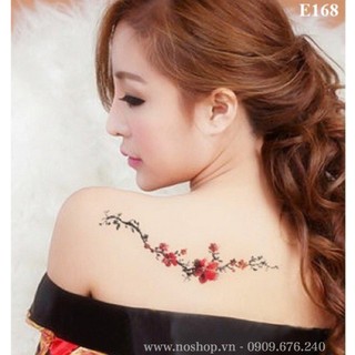 Hình Xăm Dán Cành Đào E168