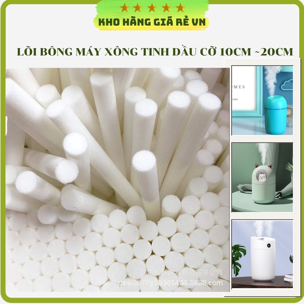 Set 5 lõi bông phù hợp nhiều loại máy phun sương xông tinh dầu kích thước từ 10cm đến 20cm