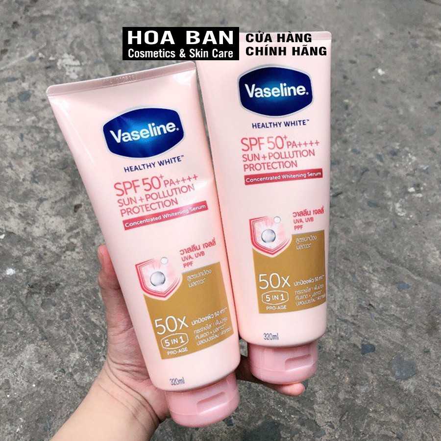 Sữa Dưỡng Thể Vaseline Perfect Serum 50X Tuýp 320ml