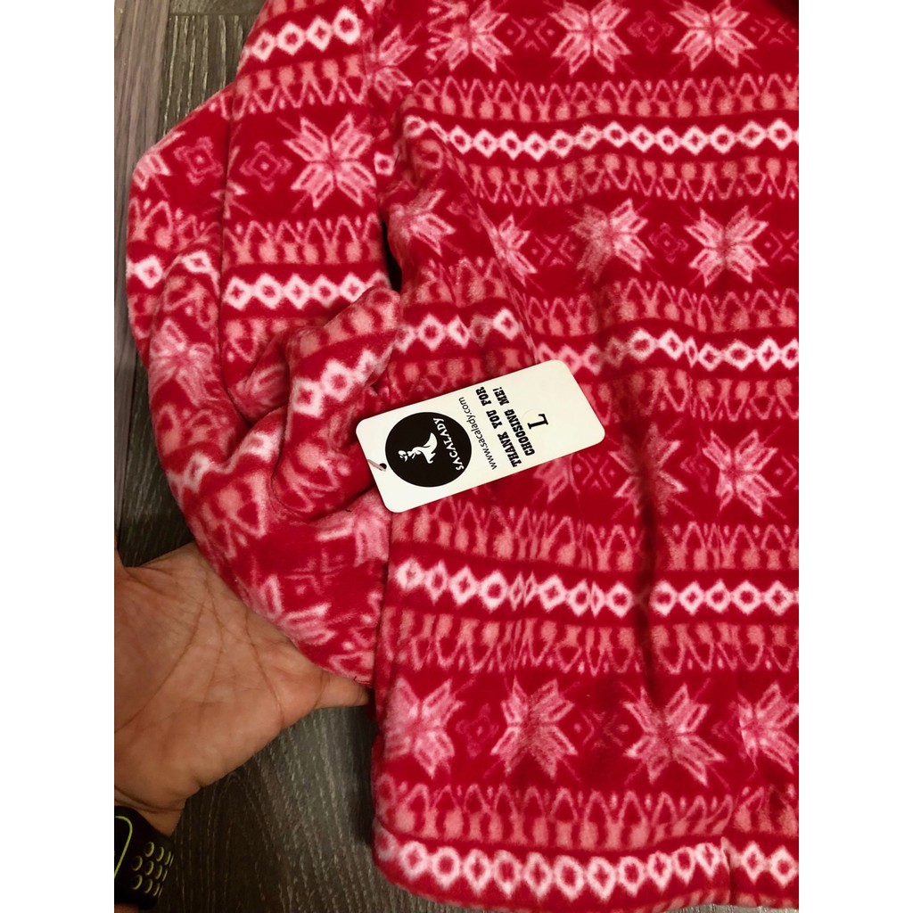 Áo Khoác Dây Kéo Bon Worth Đỏ Bông - Size XL - 0360