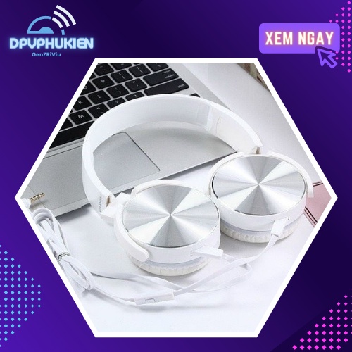 Tai Nghe Máy Tính Chụp Tai XB450 - Bass êm, Chân cắm 3.5, Có mic