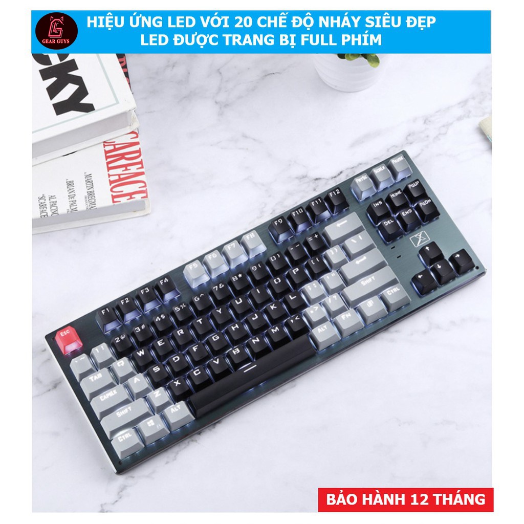 Bàn phím Cơ Bluetooth Không Dây XINMENG K950  Có Pin Sạc, LED Đẹp, Bàn phím Máy Tính PC Laptop, Máy Tính Bảng