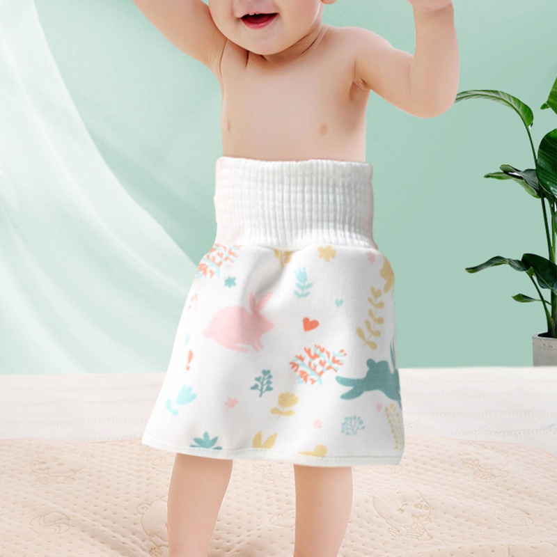 Quần Tã Dạng Váy Ngắn 2 Trong 1 Bằng Cotton Chống Nước Thoải Mái Cho Trẻ Em