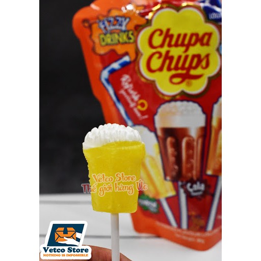 Kẹo Chupa Chups Úc Hình Ly Bia Nhiều Hương 90g (Bịch 6 Cây)