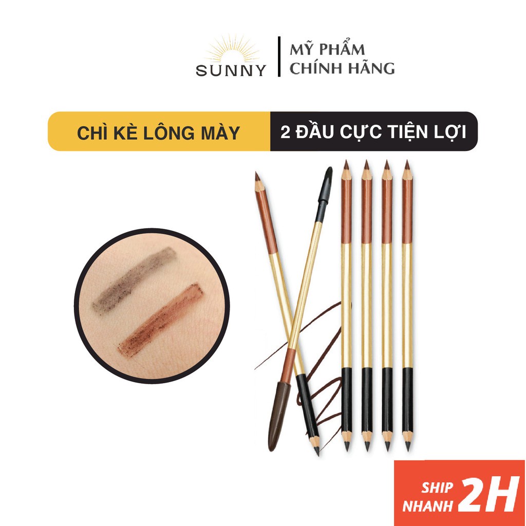 Bút chì kẻ mày 2 đầu Jialin eye brow pencil material made in japan