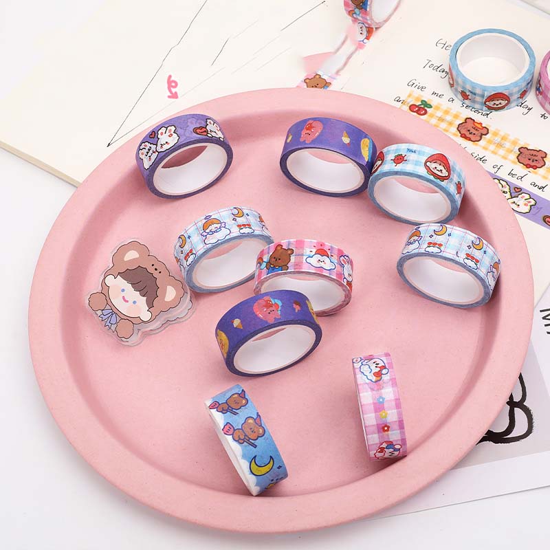Băng Keo Dính Giấy Washi Trang Trí Hình Gấu Đáng Yêu