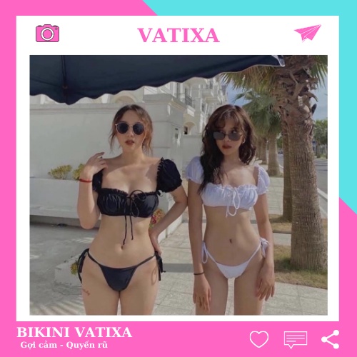 Bikini đồ bơi đi biển 2 mảnh tay bồng nhiều kiểu VATIXA BKN-mẫu Hiền Hồ. | BigBuy360 - bigbuy360.vn