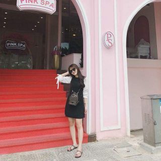 Váy phối tay sơ mi