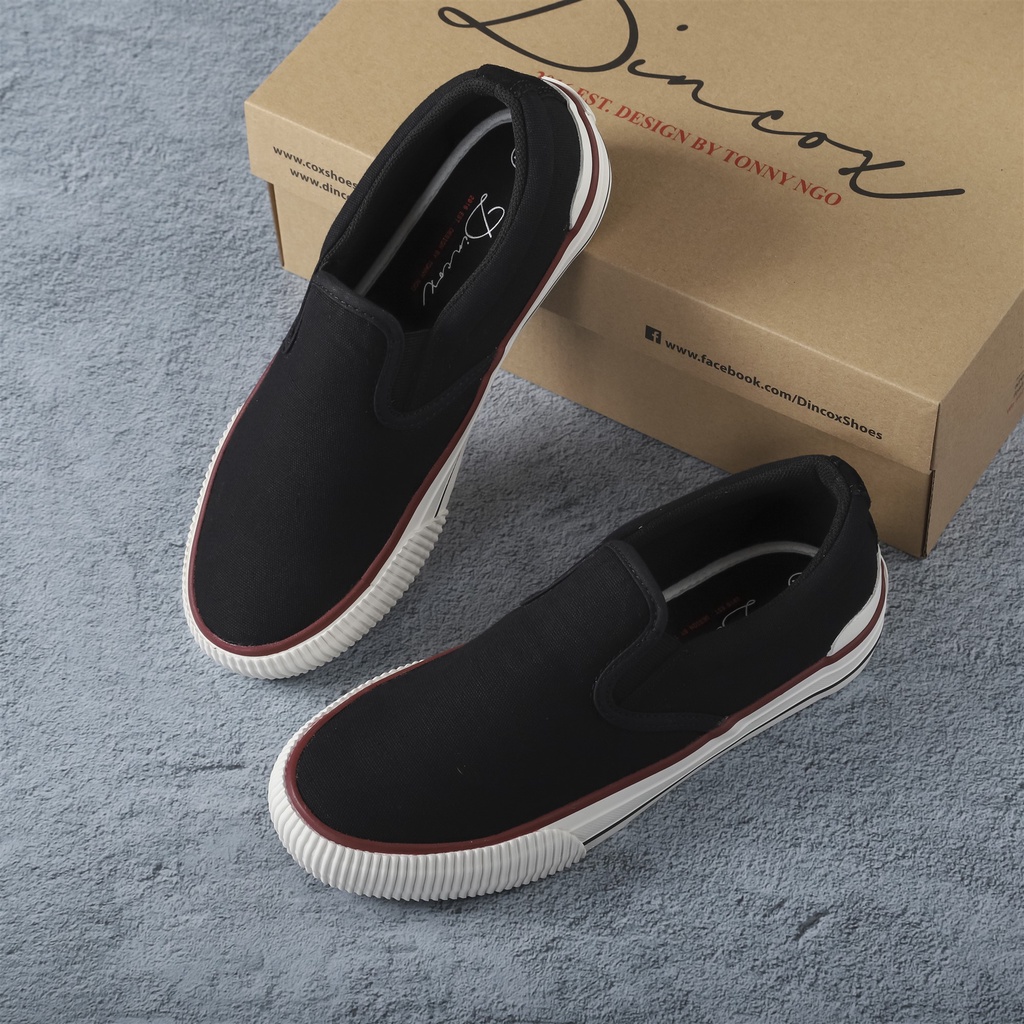 Giày Sneaker Vải Unisex DINCOX GD22 Black Thoải Mái