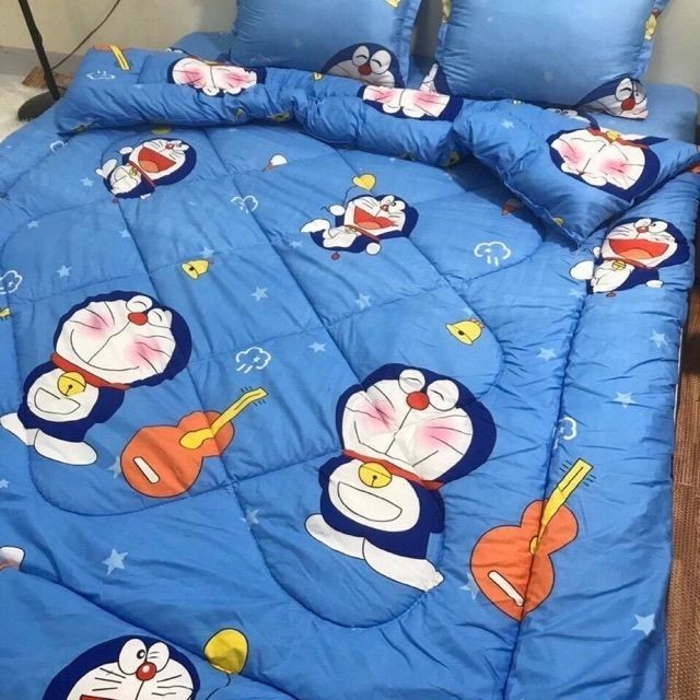 [GIÁ HỦY DIỆT]Trọn  Bộ Chăn Phao 5 Món Ga Gối Poly loại 1 Chăn Bông Như Hình [Loại Bông Dày] ( được chọn mẫu) | BigBuy360 - bigbuy360.vn