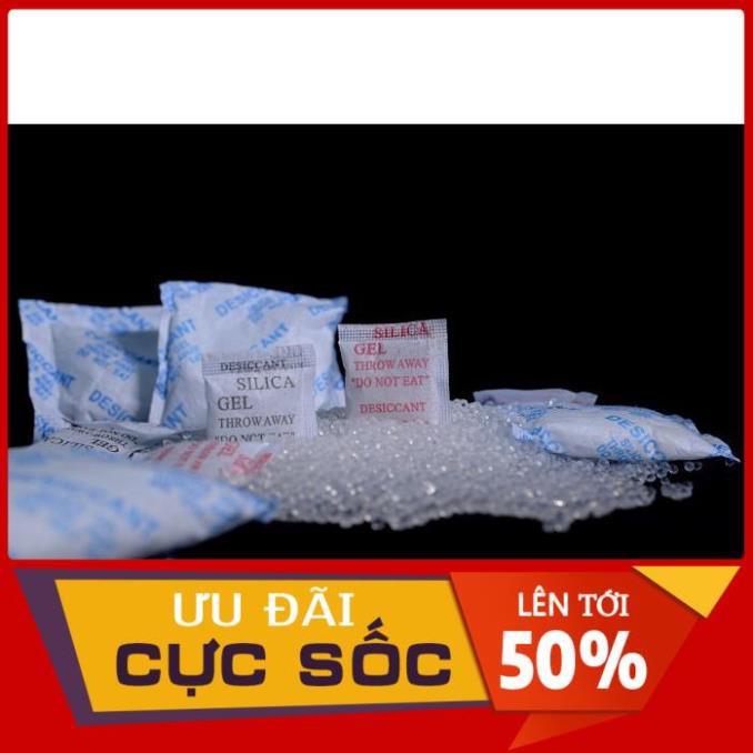 [MUA NHANH KẺO HẾT] Đóng gói 1kg (2000 gói) gói hút ẩm, hạt hút ẩm chống ẩm khử mùi silica gel loại 0,5g