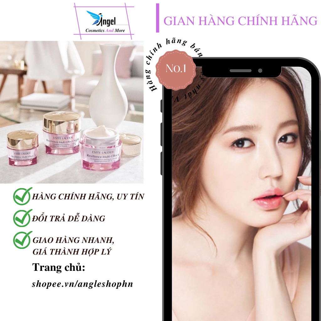 Kem dưỡng nâng cơ săn chắc ban đêm da mặt và cổ  Estee Lauder Resilience dưỡng da chuyên sâu 15ml