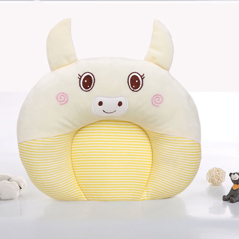 Gối Ngủ Định Hình Chống Bẹp Đầu Chất Liệu Cotton Da Lộn Họa Tiết Hoạt Hình Cho Bé Từ 0-1 - 24 Giờ