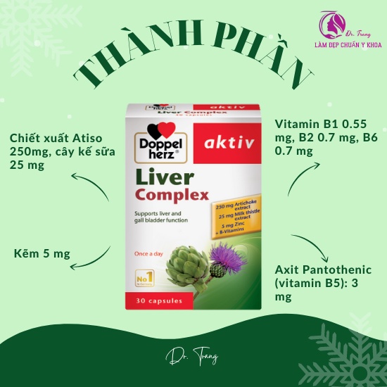 Doppelherz Aktiv Liver Complex 30 viên – Thực phẩm hỗ trợ CHỨC NĂNG GAN