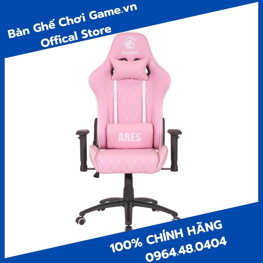 Ghế chơi game cao cấp E-Dra Ares EGC207 - Màu hồng trắng (Hàng chính hãng)