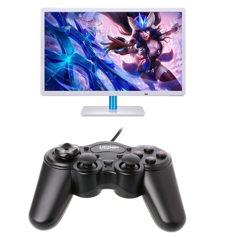 Tay Cầm Chơi Game Luckyx Usb 2.0 Có Dây Cho Pc / Laptop