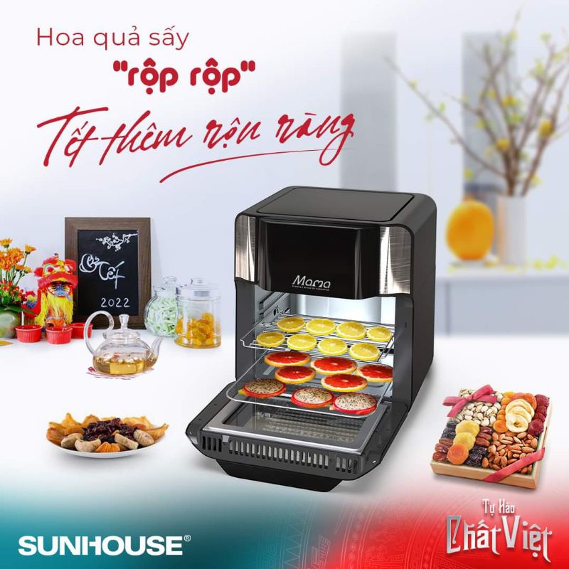 Nồi chiên không dầu sunhouse mama 15lít chính hãng